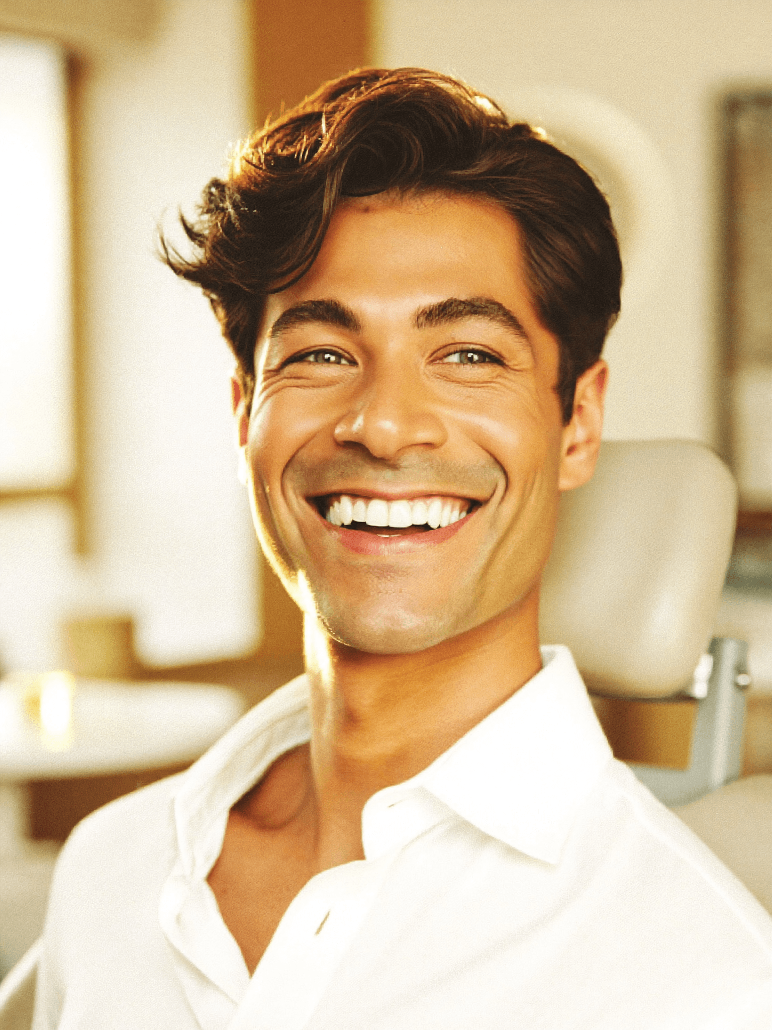 A radiant, naturally white smile after professional teeth whitening
